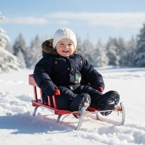 London Fog Baby Boys Front-Snap Zipper Bunting Snowsuit 9 Months